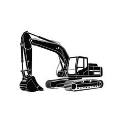 Excavator Construction Vehicle Silhouette
