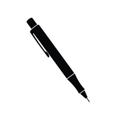 Black mechanical pencil icon isolated on white background