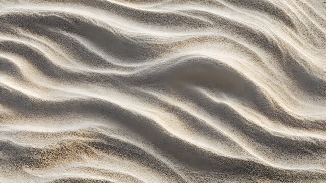 A close-up background of fine sand ripples formed by natural wind patterns creating soft flowing textures