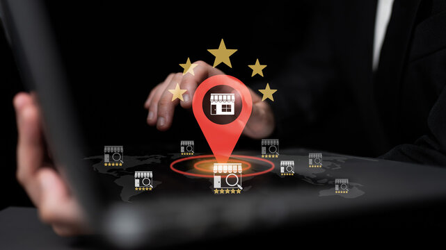Local business ranking concept highlights brand visibility, location optimization, and customer engagement, helping companies attract nearby clients and improve reputation. Parse