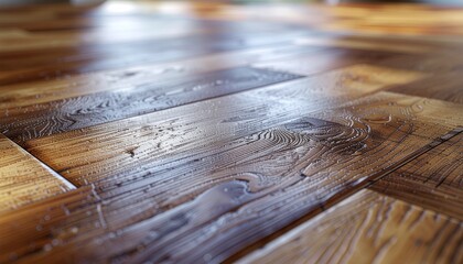 Rustic vintage wooden texture: old brown timber floor plank background