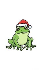 frog on a white background