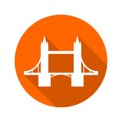 Tower bridge London icon isolated on transparent background