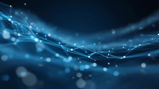 Ultra HD Abstract blue network connection background, representing data flow, digital technology, global communication, and futuristic concepts video