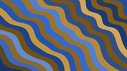 Blue and Gold Wavy Lines Pattern: Modern Abstract Design for Eye-Catching Backgrounds & Artistic Projects