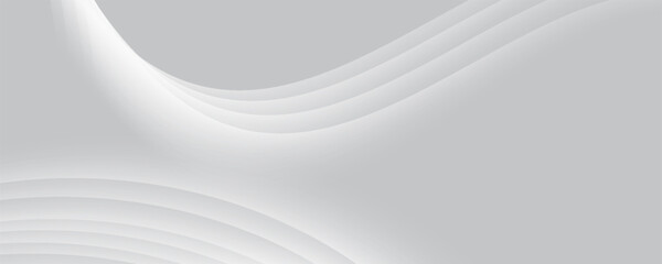 Abstract  white and gray color, modern design stripes background with curve lines. Vector illustration.