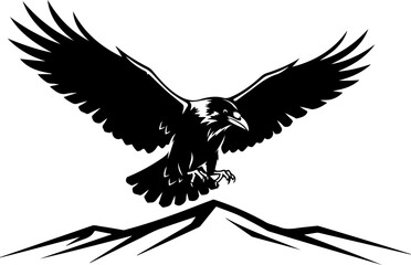 Obraz premium Soaring Eagle Silhouette Art