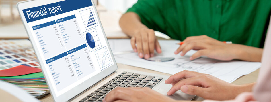 Business data dashboard provide business intelligence analytic for marketing strategy planning brisk with big data set to analyze customer demands and foreseeing business future - Powered by Adobe