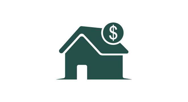 House with dollar sign silhouette representing real estate investment