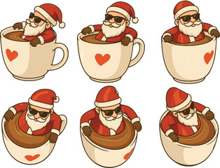 Warm & Cozy Christmas&mdash;Santa Claus Sipping Hot Cocoa