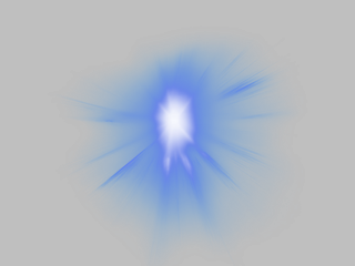 A mesmerizing blue light burst emanating from a central point, radiating energy and creating a captivating visual effect isolated on transparent background