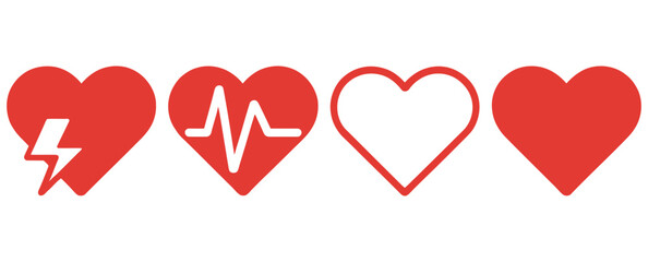 Four heart icons represent vitality, pulse, emptiness, and fullness.