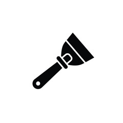 Black scraper tool icon on white background vector 3