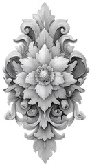 Beautiful 3D carved flower with vintage texture high resolution picture