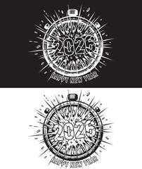 Happy new year countdown clock 2026 design vector concept template illustration for banner and greeting card graphic design 