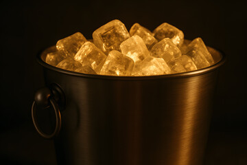 Champagne Bucket with Glowing Ice