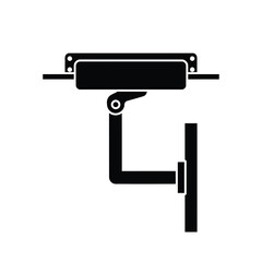 Black security camera icon on white background surveillance