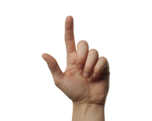 Hand Pointing Up on White Background finger index finger isolated on a transparent background