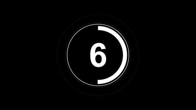 Circle up countdown timer 10 seconds animation from 0 to 10 seconds, up 10 Seconds countdown timer, Countdown timer, countdown or special offers on promotional materials. Motion graphics 