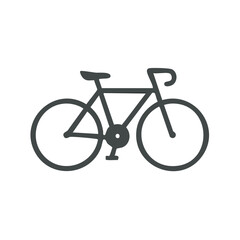 Fototapeta premium Simple Bicycle Icon Vector Illustration for Cycling Sport and Eco Friendly Commute