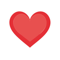 Fototapeta premium Vibrant Red Layered Heart Symbol Representing Love Romance Health and Care