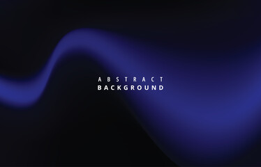 Abstract dark blue gradient background with smooth flowing wave pattern, creating a modern and elegant visual effect for digital designs and presentations