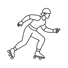 inline-skate-in-continuous-line-art-drawing-style.eps