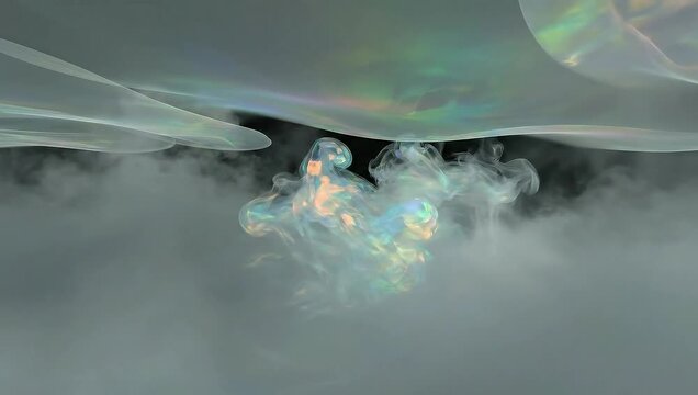 Opal Mist Layers &ndash; Soft Iridescent Abstract Fog Motion Background