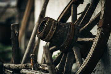 old wooden wheel