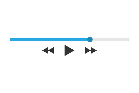 Barra de progreso y controles de reproductor de audio o video