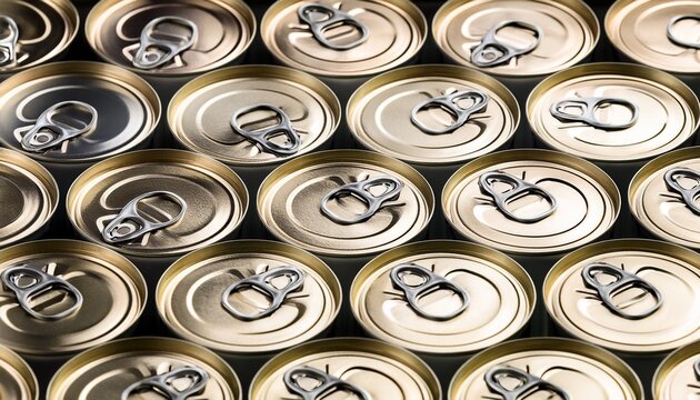 Background Of Multiple Sealed Food Cans