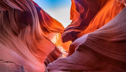 Lower Antelope Sandstone Beauty Colorful Red And Orange Sandstone Formations Inside Lower Antelope Canyon Arizona