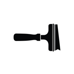 Black silhouette of a paint scraper tool vector 1