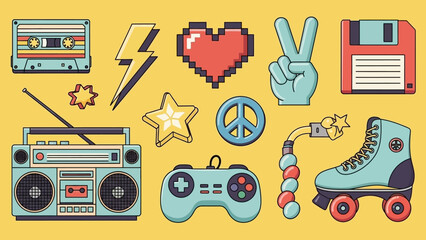 Retro 80s and 90s Nostalgia Collection.