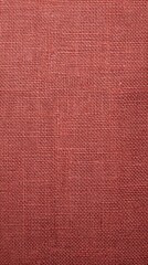 Textured red jute fabric background with brown linen