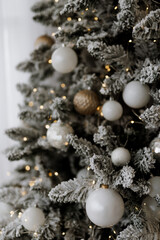 Glowing Christmas Lights and Festive Decor