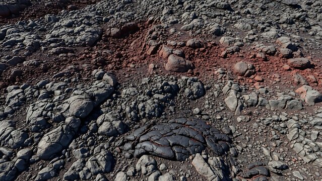 Rugged Terrain - A Close-Up View of Rocky Ground Texture.