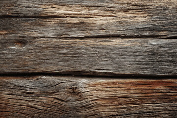 Rustic weathered wood surface with deep grain and knot detail
