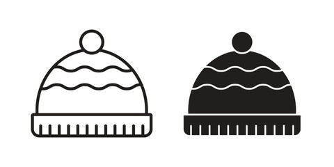 Beanie icon line illustration background. icon concept vector