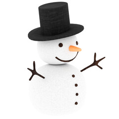 3d render snowy tall house with transparent background