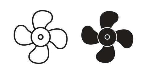 Boat screw icon line illustration background. icon concept vector