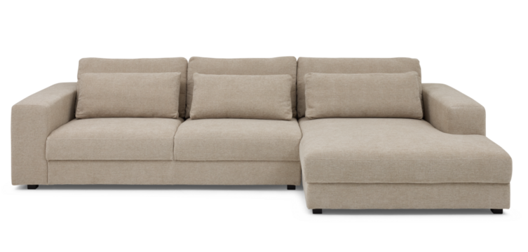 Contemporary white leather sofa isolated on white, a comfortable design object for a modern living room interior