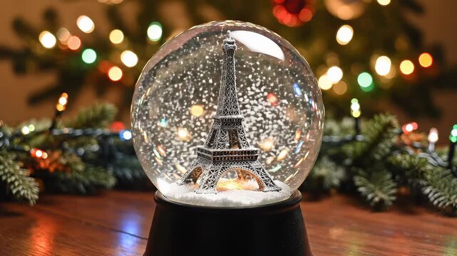 Snow globes made with the help of artificial intelligence and containing important tourist attractions of France