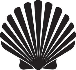 Scallop Seashell Ocean Silhouette Icon
