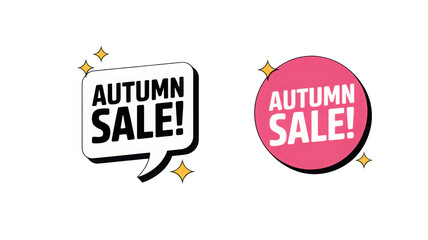 Huge autumn sale promotion with stylish modern signage, perfect for retail marketing