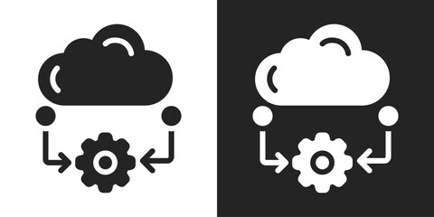 Paas Icon In Black And White Glyph Style