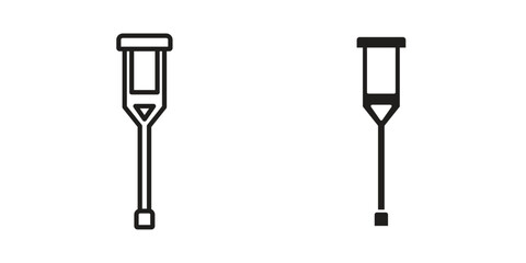 Crutch icon line illustration background. icon concept vector