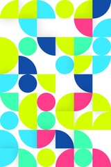Obraz premium A colorful pattern of circles and squares