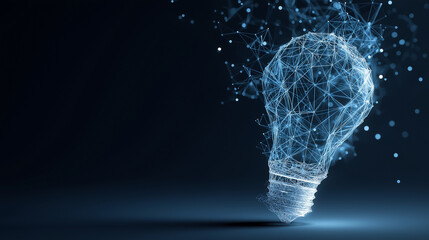 abstract lamp smart new idea digital low poly wireframe visual