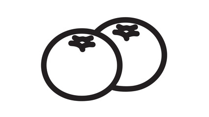 Minimalist Blueberry Illustration for Healthy Eating Promotion